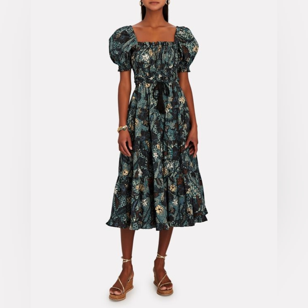 Ulla Johnson Iliana Puff sleeve Batik Poplin Dress